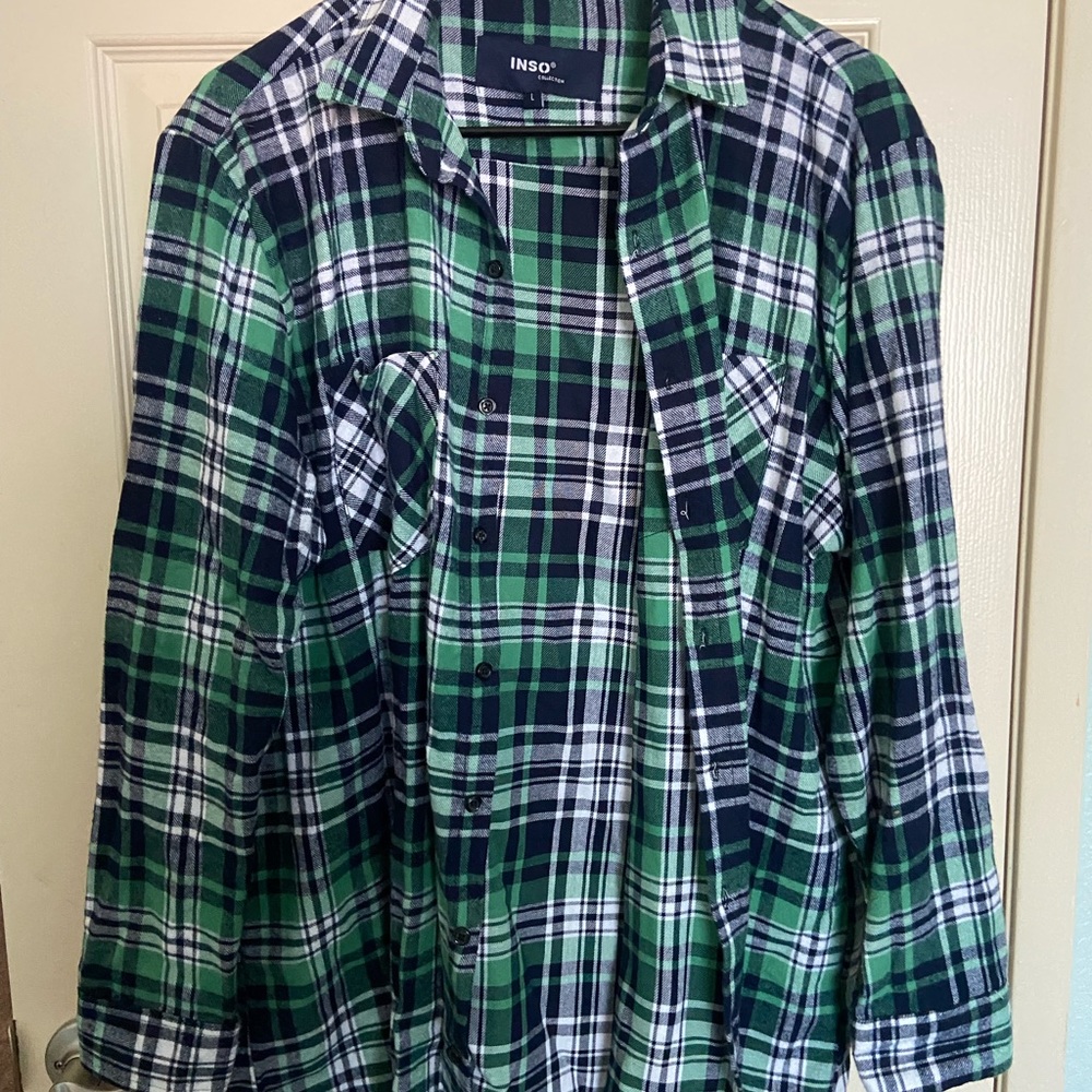 Plaid button shirt